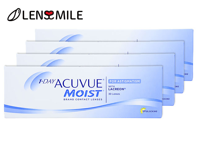 ワンデーアキュビューモイスト 乱視用 (トーリック)  1日使い捨て 処方箋不要 30枚入り 4箱セット